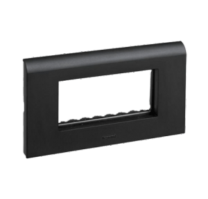 Legrand Myrius 12M Black Plate With Frame, 6732 32